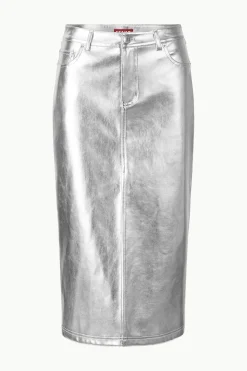 STAUD OAKLYN SKIRT SILVER