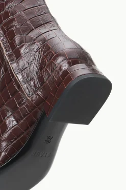 STAUD OLGA BOOT   CROC EMBOSSED ESPRESSO Outlet