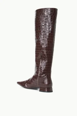STAUD OLGA BOOT   CROC EMBOSSED ESPRESSO Outlet