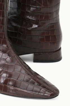 STAUD OLGA BOOT   CROC EMBOSSED ESPRESSO Outlet