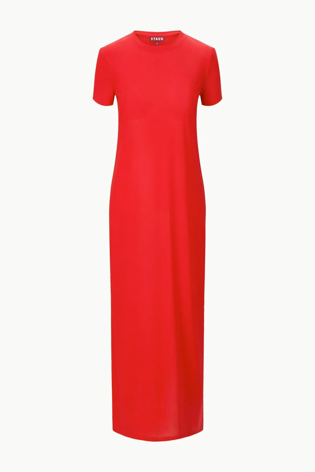 STAUD OTTILIE DRESS RED ROSE REDROSE
