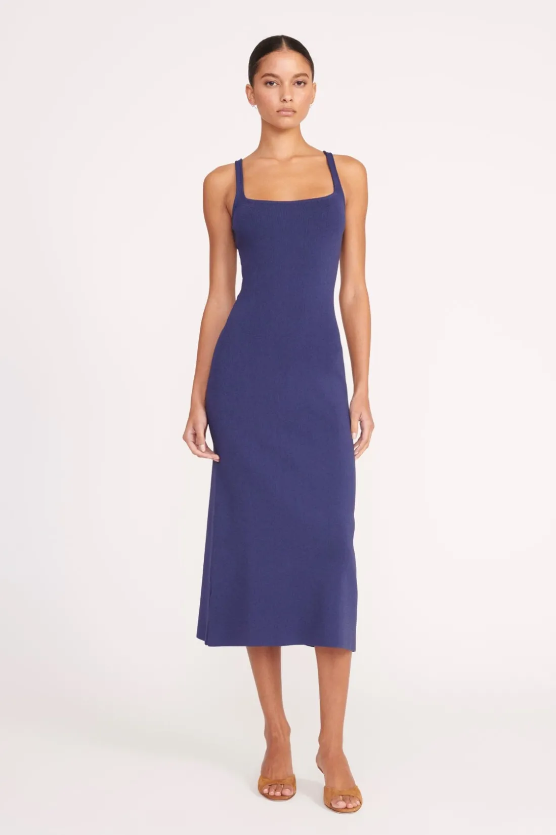 STAUD PAITYN DRESS NAVY Clearance