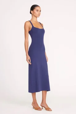 STAUD PAITYN DRESS NAVY Clearance