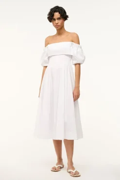 STAUD PALERMO DRESS   WHITE Discount