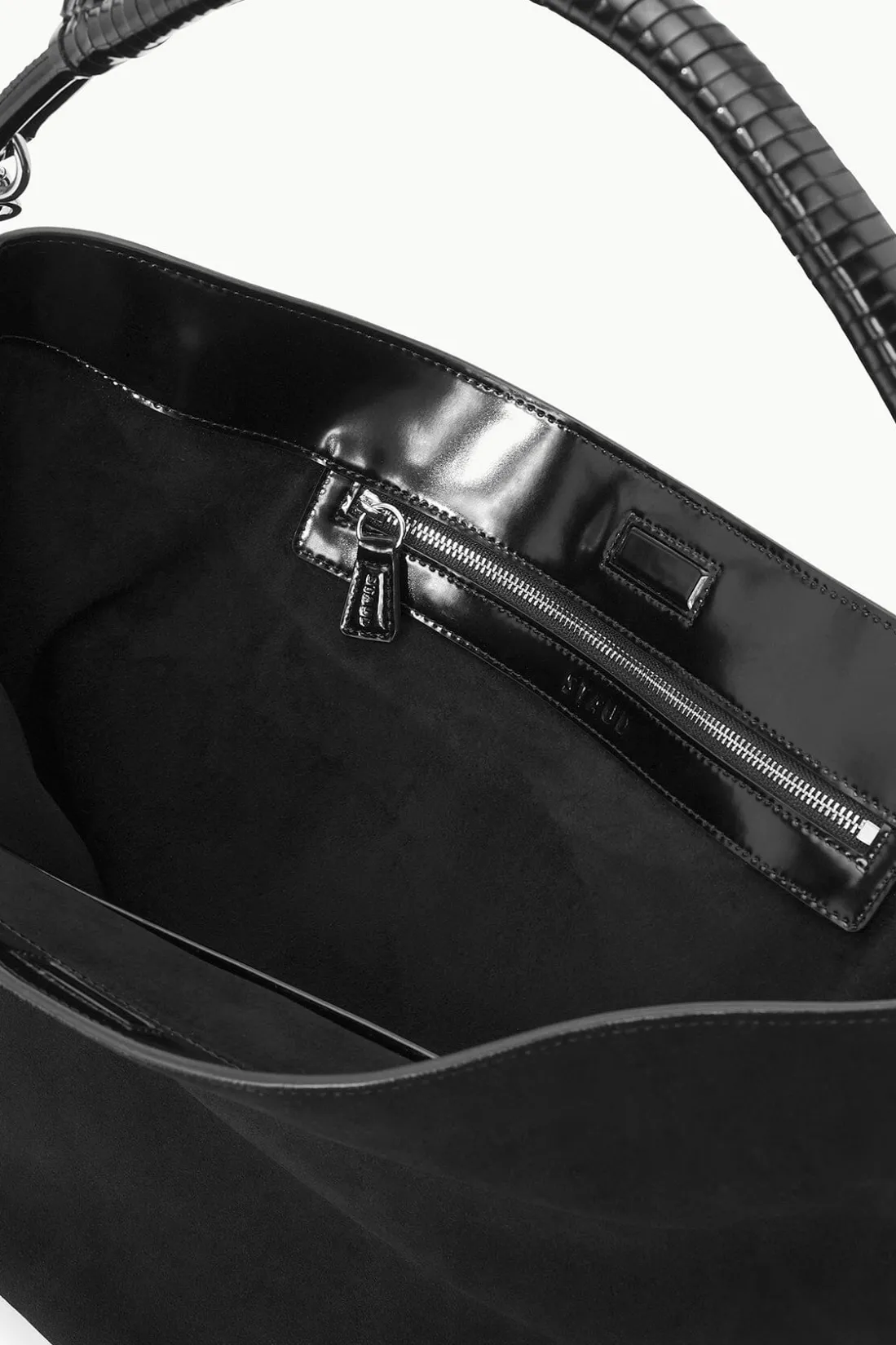 STAUD PERRY BAG SUEDE BLACK New