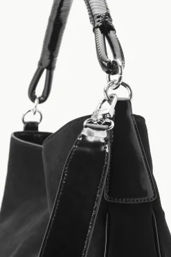 STAUD PERRY BAG SUEDE BLACK New