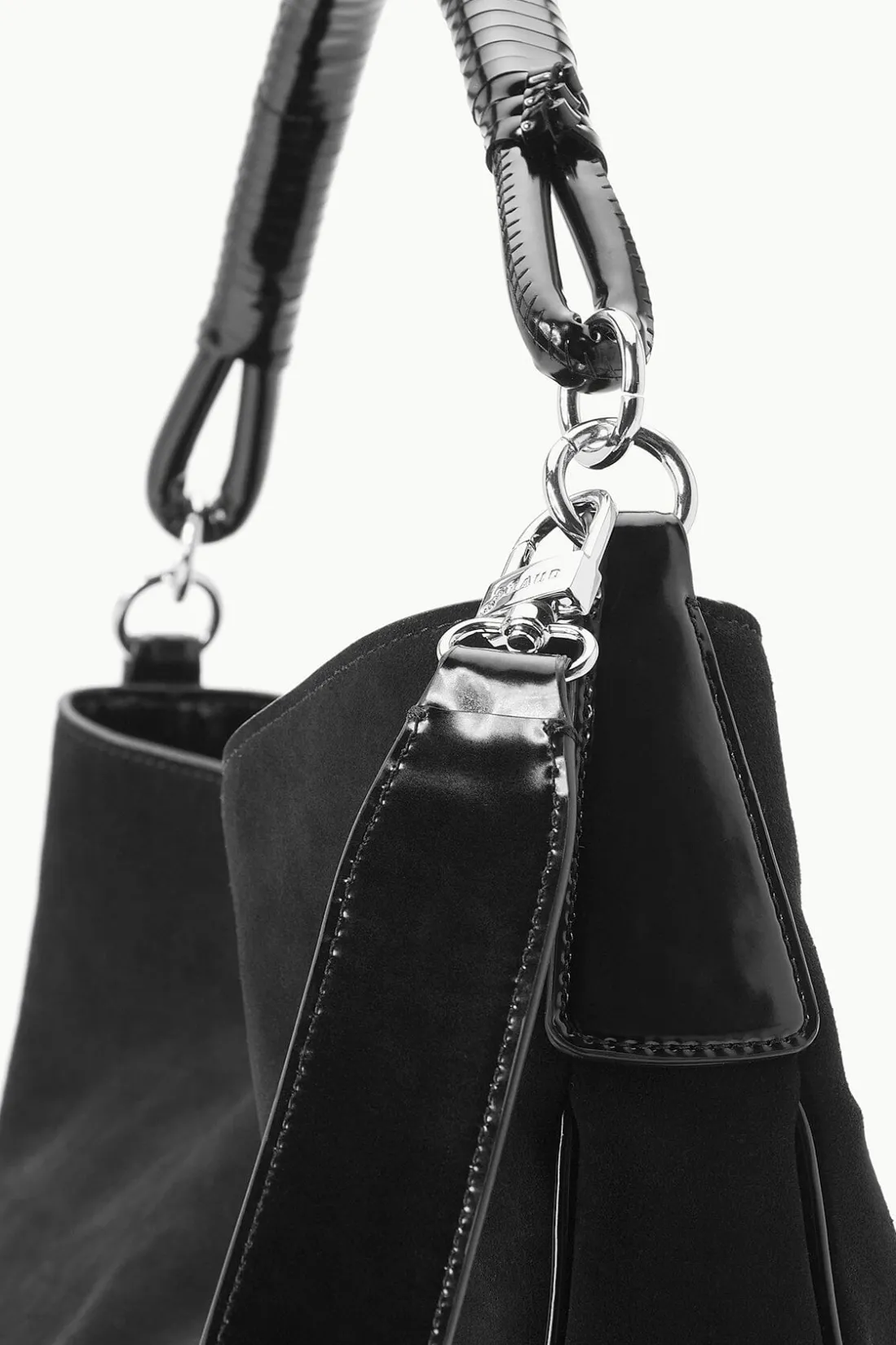 STAUD PERRY BAG SUEDE BLACK New