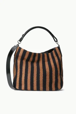 STAUD PERRY BAG BLACK TAN SEASHORE STRIPE BLACKTANSEASHORESTRIPE Discount