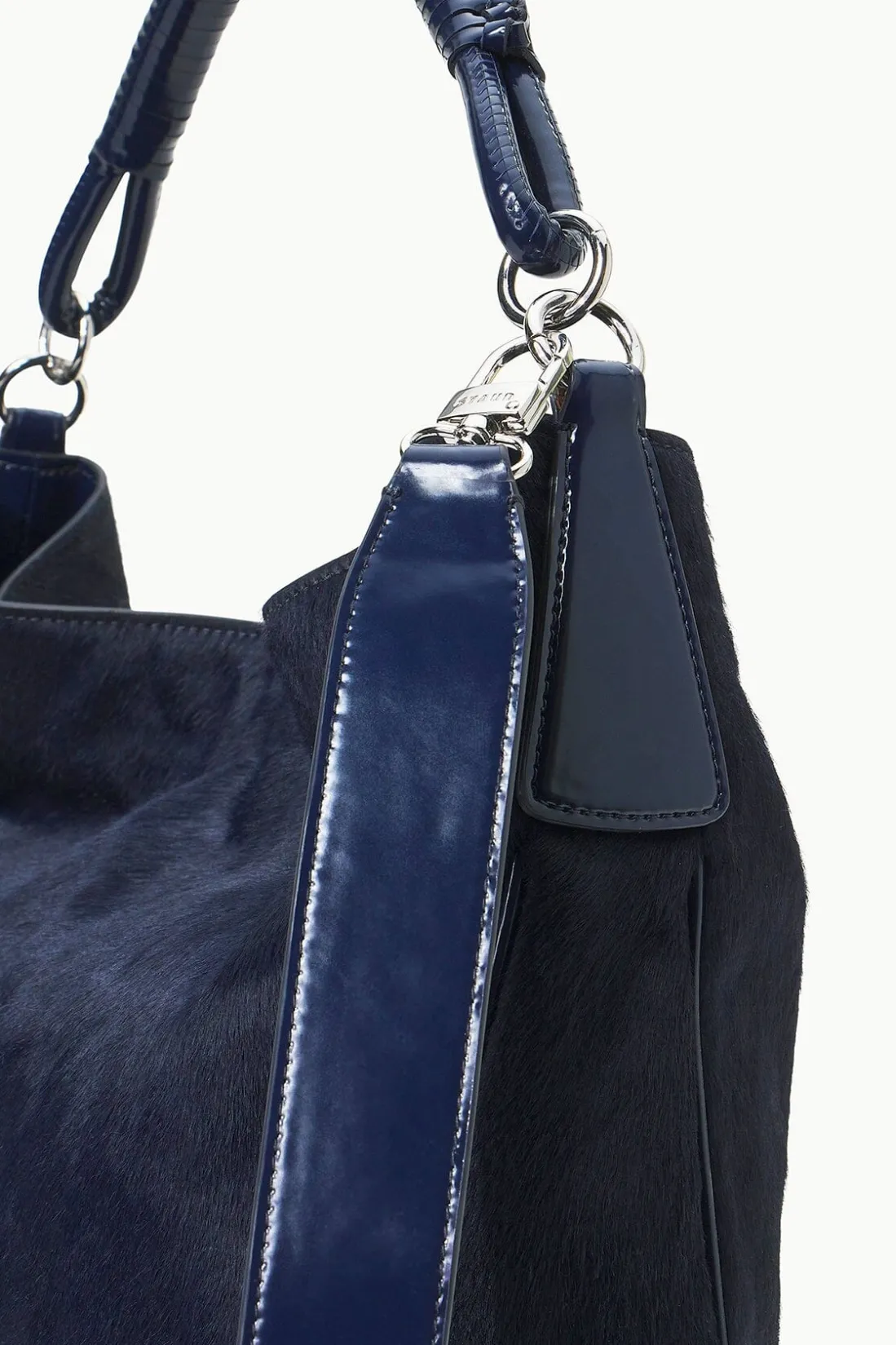STAUD PERRY BAG HAIRCALF NAVY Sale
