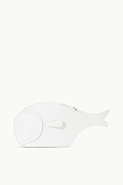 STAUD PESCE LEATHER CLUTCH   PAPER