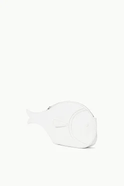 STAUD PESCE LEATHER CLUTCH   PAPER