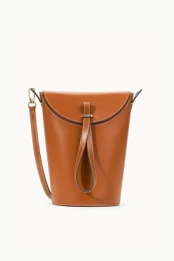 STAUD PHOEBE CONVERTIBLE BUCKET BAG   TAN