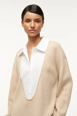 STAUD PIETRO SWEATER  CAMEL WHITE CAMELWHITE Best