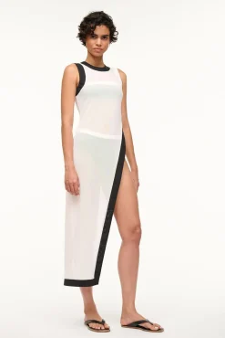 STAUD POINTER COVERUP TOP  WHITE BLACK WHITEBLACK Best
