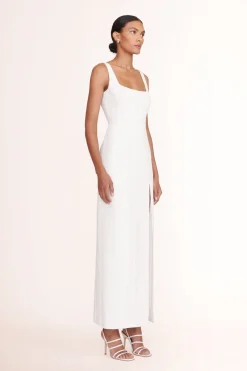 STAUD PORTRAIT DRESS   WHITE Sale