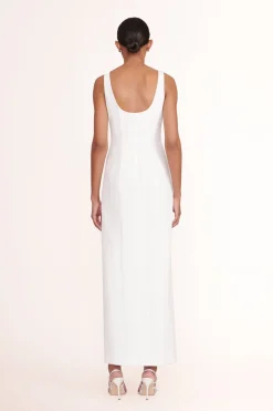 STAUD PORTRAIT DRESS   WHITE Sale