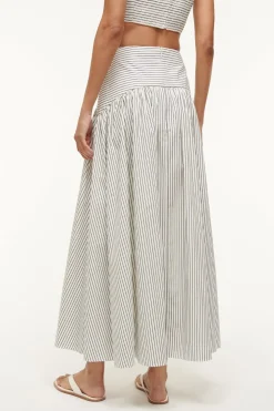 STAUD PROCIDA SKIRT  IVORY MICRO STRIPE IVORYMICROSTRIPE Best
