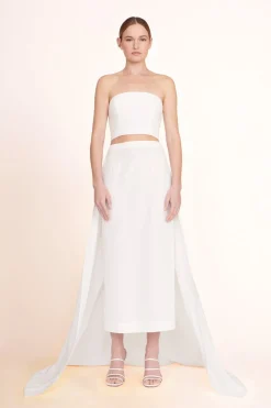 STAUD PRUNELLA SKIRT   WHITE Discount