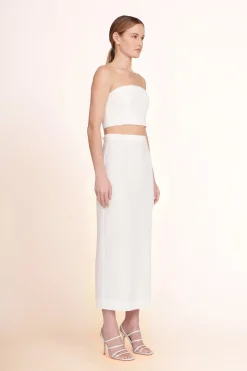STAUD PRUNELLA SKIRT   WHITE Discount