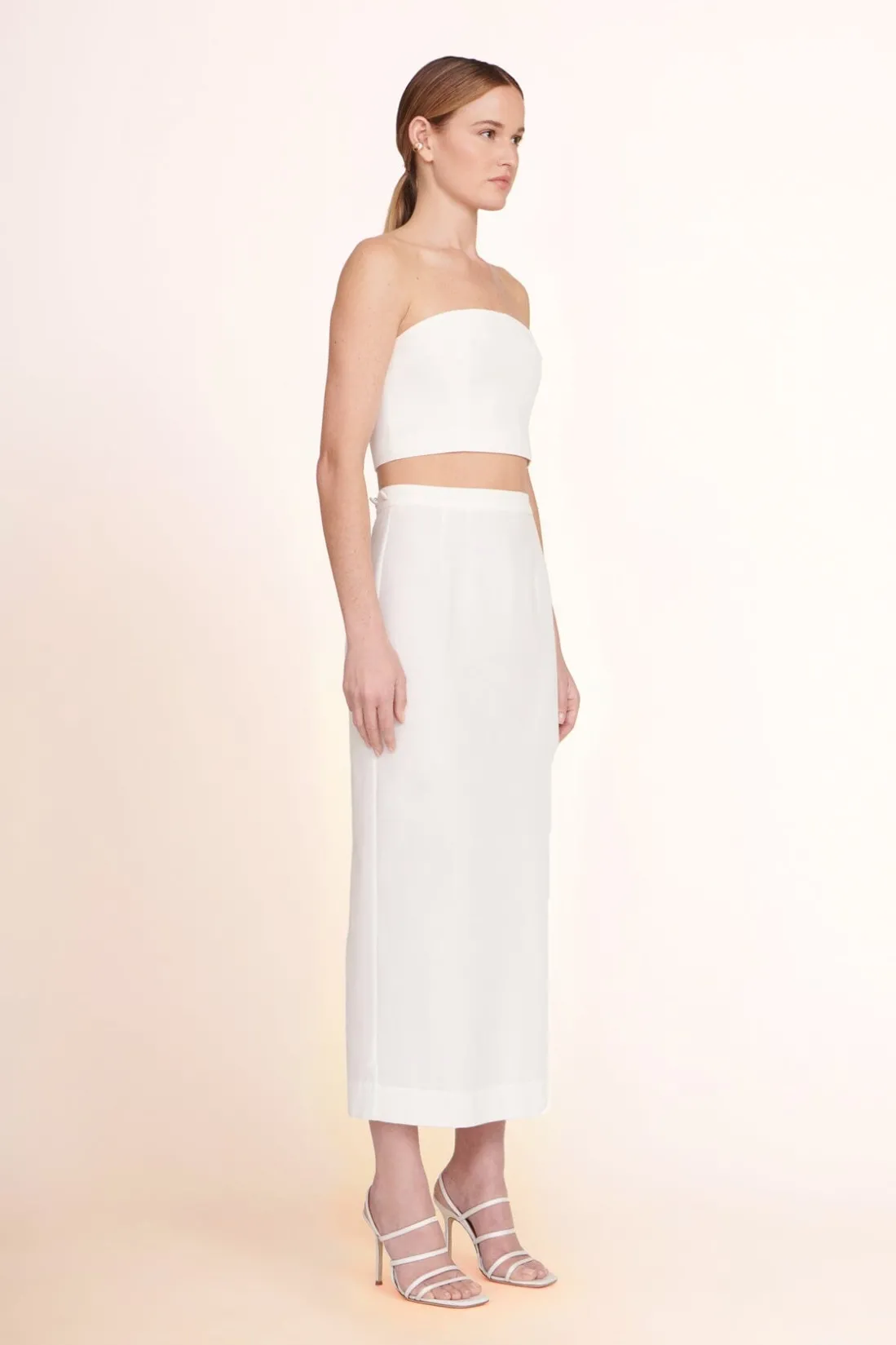 STAUD PRUNELLA SKIRT WHITE Discount
