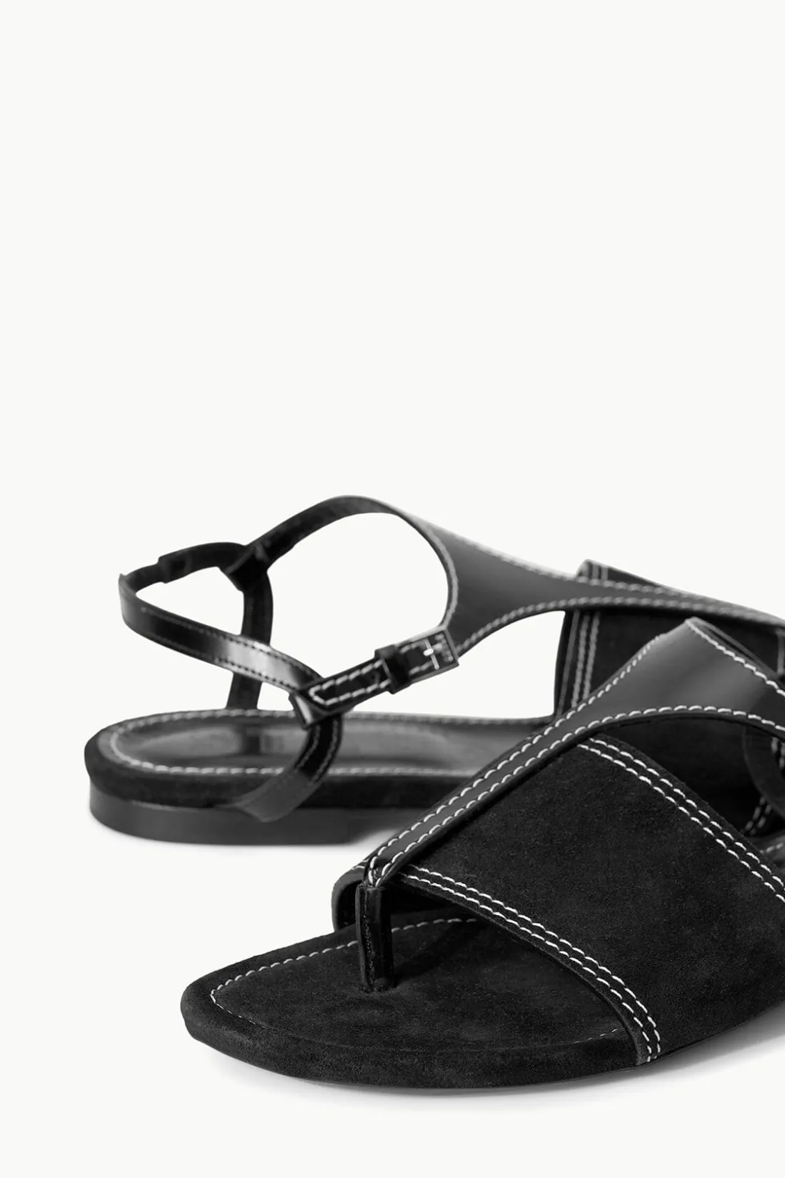 STAUD PURA VIDA FLAT SANDAL BLACK Clearance