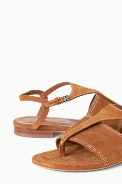 STAUD PURA VIDA FLAT SANDAL   TAN