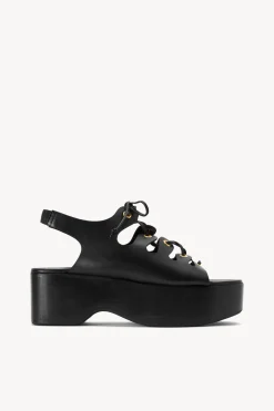 STAUD QUINN PLATFORM SANDAL   BLACK New