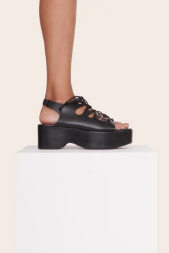 STAUD QUINN PLATFORM SANDAL   BLACK New