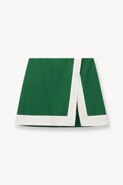 STAUD RALLY SKIRT COURT GREEN IVORY COURTGREENIVORY