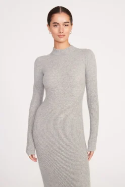 STAUD RAMONA DRESS  HEATHER GREY HEATHERGREY Discount