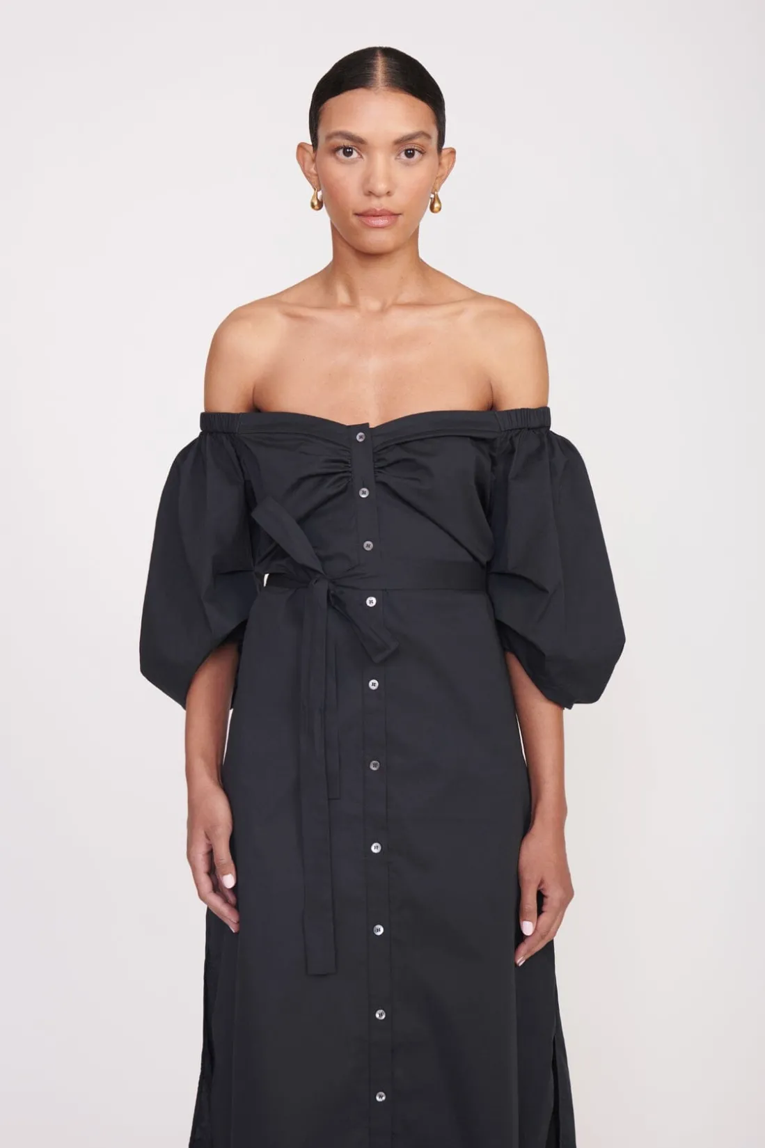 STAUD REESE DRESS BLACK Discount