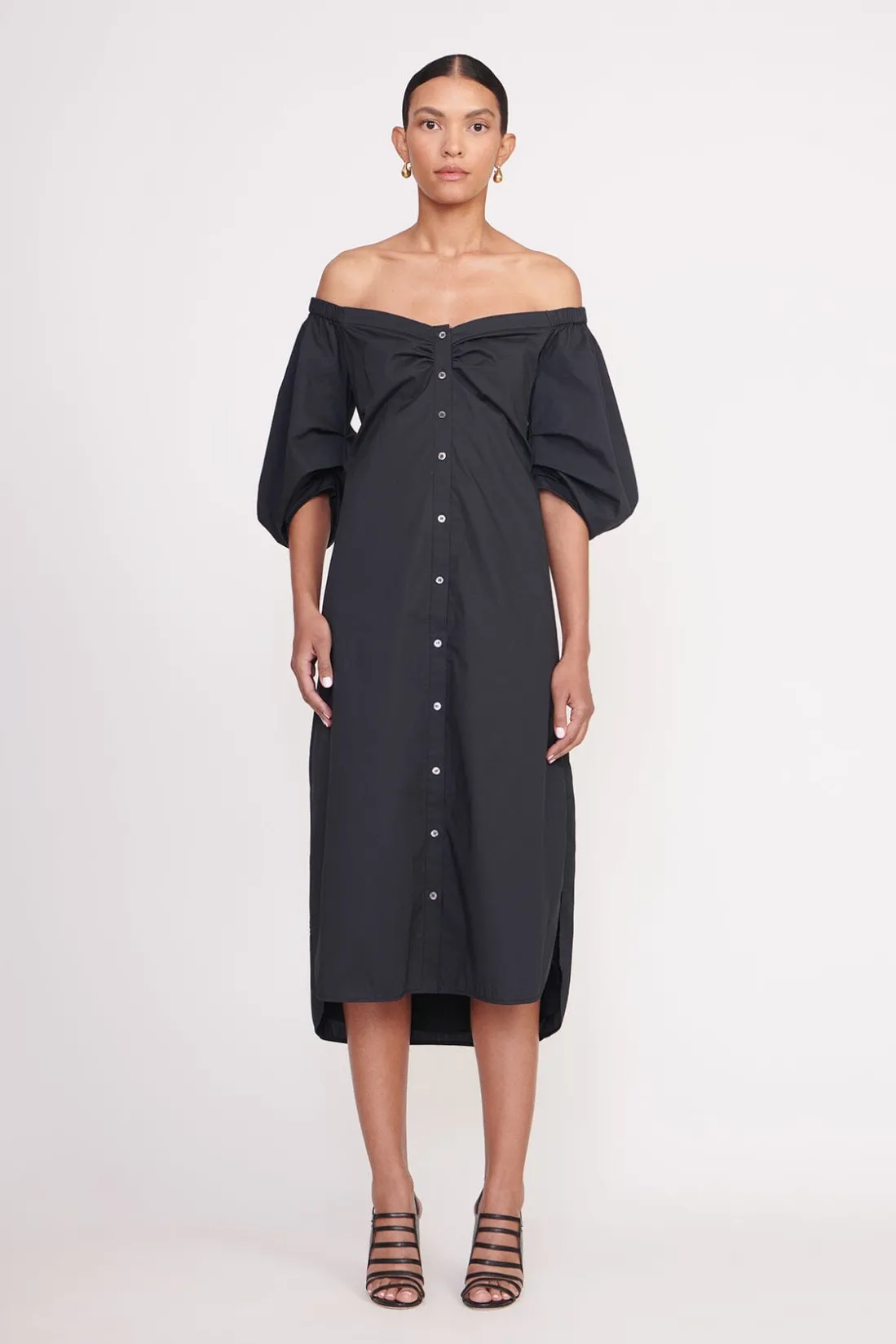 STAUD REESE DRESS BLACK Discount