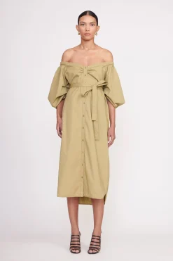 STAUD REESE DRESS KHAKI New