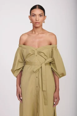 STAUD REESE DRESS   KHAKI New