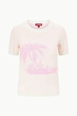 STAUD REYNA SWEATER IVORY CHERRY BLOSSOM TOILE IVORYCHERRYBLOSSOMTOILE Clearance