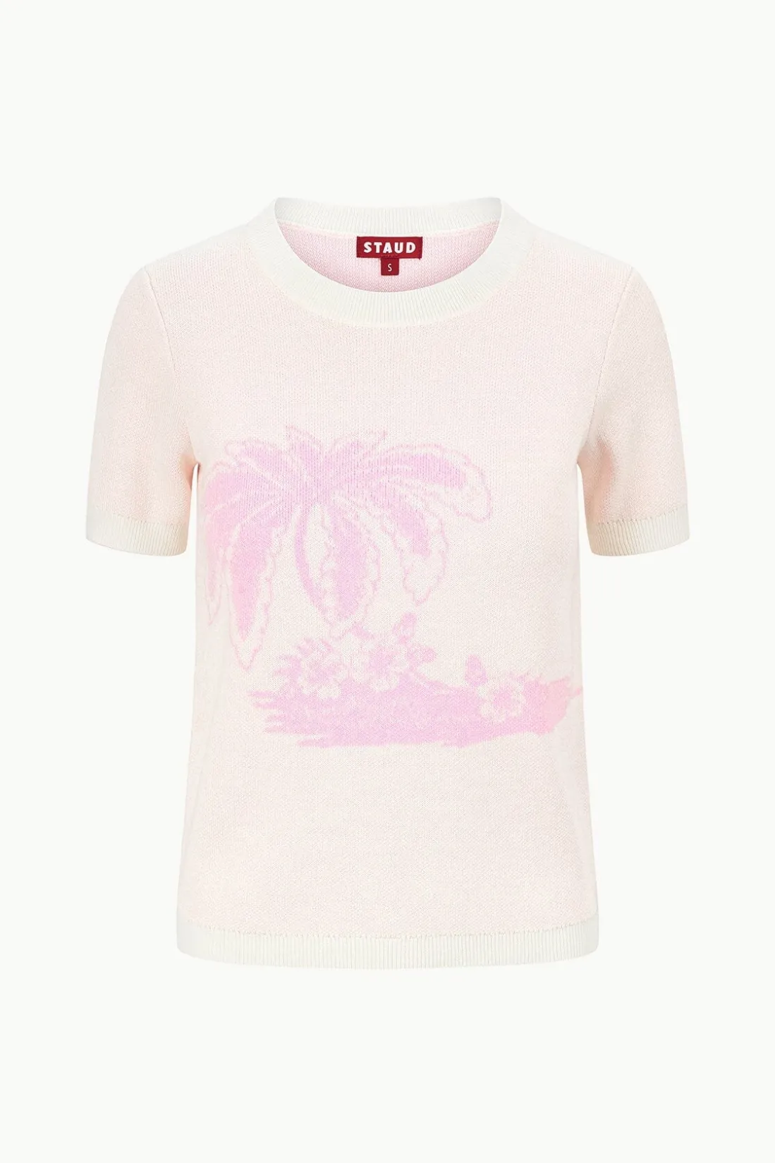 STAUD REYNA SWEATER IVORY CHERRY BLOSSOM TOILE IVORYCHERRYBLOSSOMTOILE Clearance