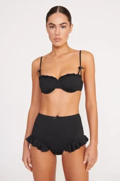 STAUD RHETT BIKINI TOP BLACK New