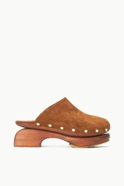 STAUD RHODES CLOG   TAN Discount