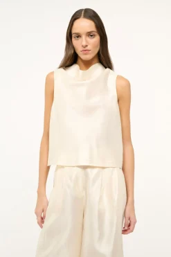 STAUD ROCHELLE TOP   IVORY Best