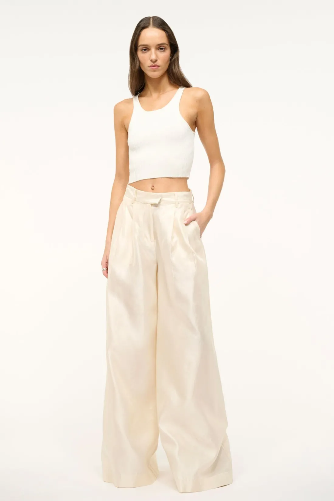STAUD SASHA PANT IVORY Best