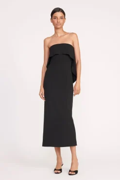 STAUD SCARLETT DRESS   BLACK Outlet