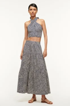 STAUD SEA SKIRT NAVY MOSAIC NAVYMOSAIC Hot