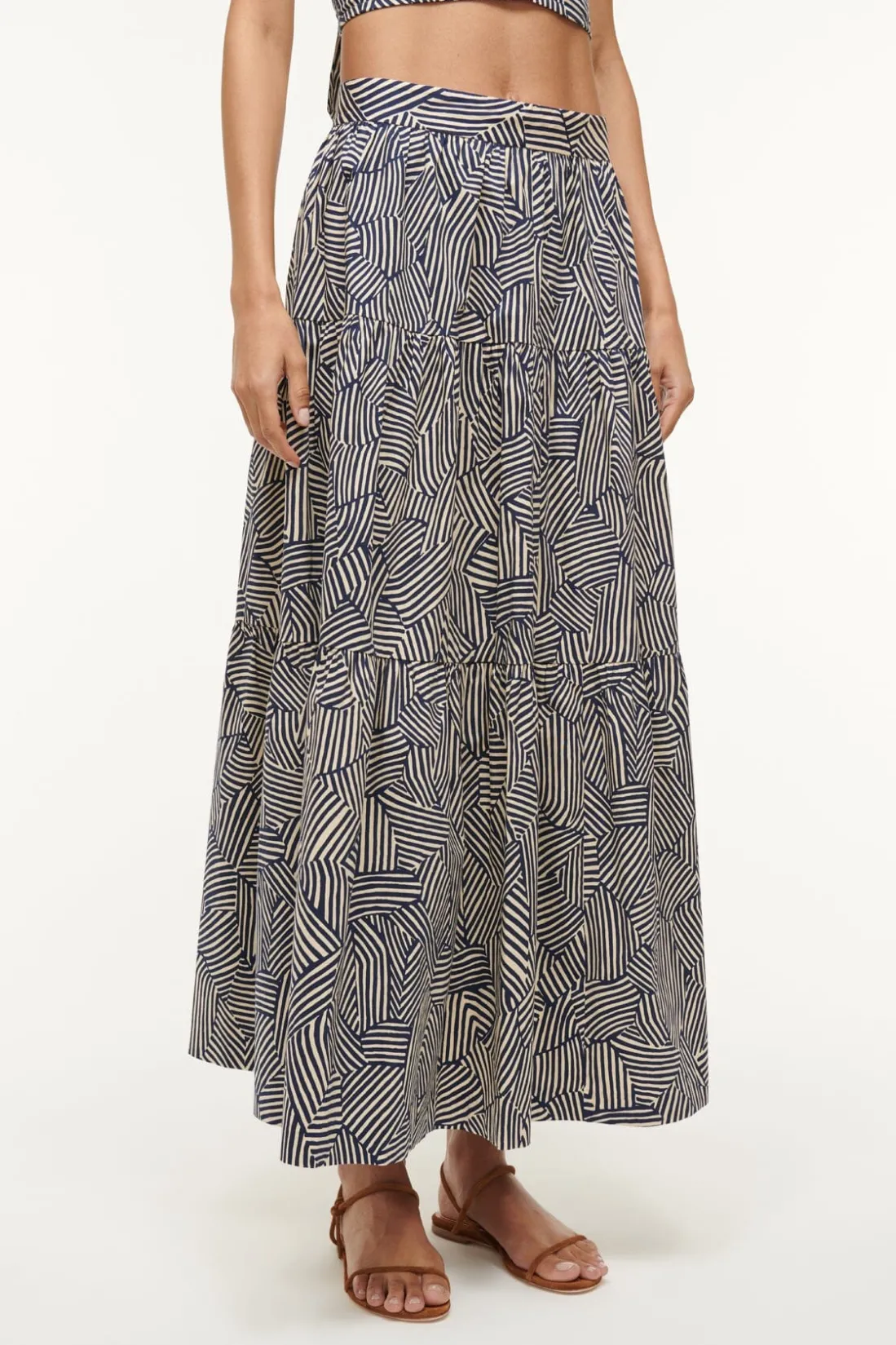 STAUD SEA SKIRT NAVY MOSAIC NAVYMOSAIC Hot