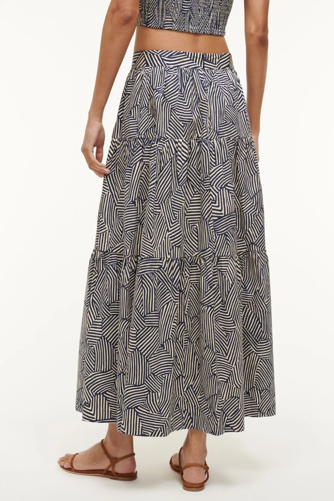 STAUD SEA SKIRT NAVY MOSAIC NAVYMOSAIC Hot