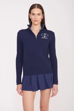 STAUD SERVE SWEATER   NAVY Best