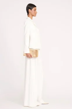 STAUD SHIRLEY CONVERTIBLE CLUTCH   GOLD Outlet