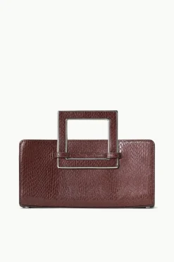 STAUD SHIRLEY CONVERTIBLE CLUTCH MAHOGANY Online