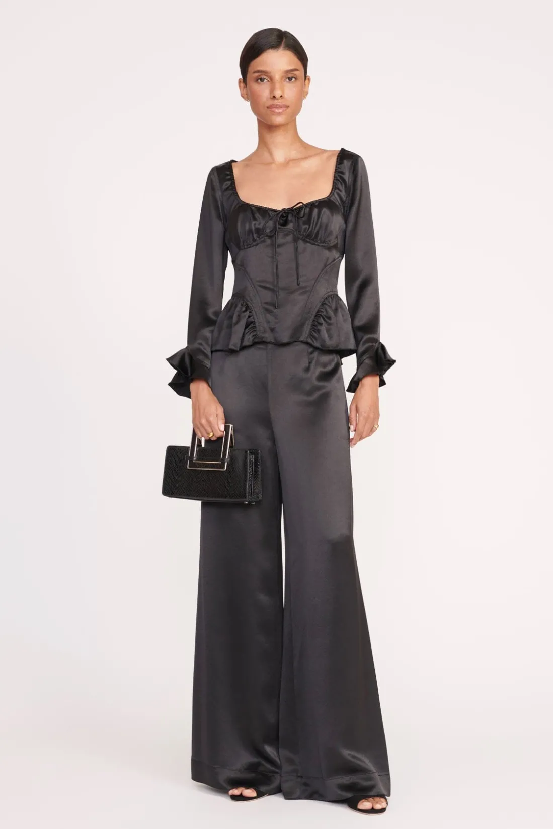 STAUD SHIRLEY CONVERTIBLE CLUTCH BLACK Hot