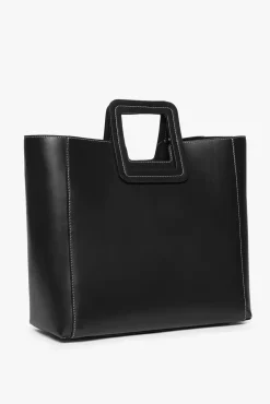 STAUD SHIRLEY LEATHER BAG BLACK Hot
