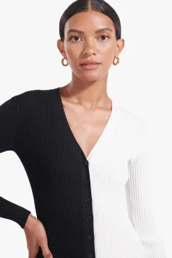 STAUD SHOKO SWEATER  BLACK WHITE BLACKWHITE Hot